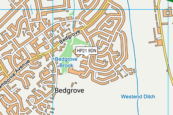 HP21 9DN map - OS VectorMap District (Ordnance Survey)