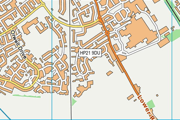 HP21 9DU map - OS VectorMap District (Ordnance Survey)