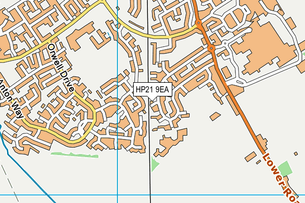 HP21 9EA map - OS VectorMap District (Ordnance Survey)