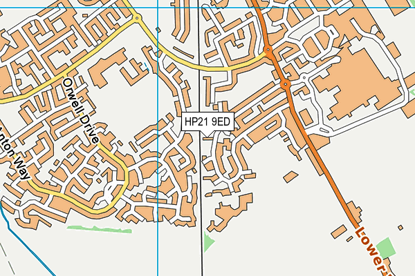 HP21 9ED map - OS VectorMap District (Ordnance Survey)
