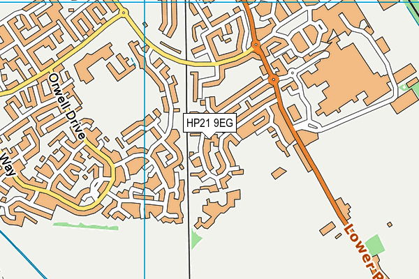 HP21 9EG map - OS VectorMap District (Ordnance Survey)