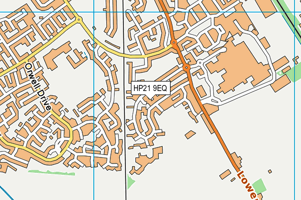 HP21 9EQ map - OS VectorMap District (Ordnance Survey)