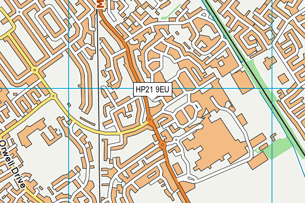HP21 9EU map - OS VectorMap District (Ordnance Survey)