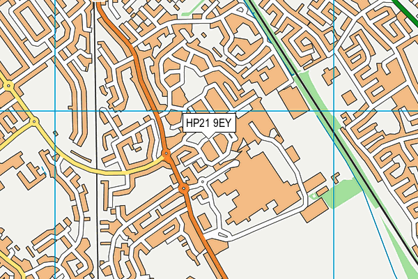 HP21 9EY map - OS VectorMap District (Ordnance Survey)