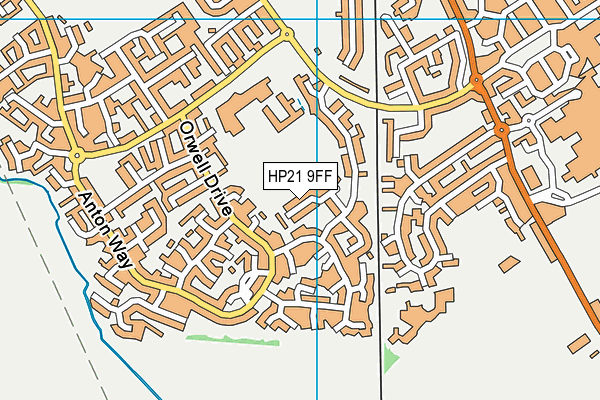 HP21 9FF map - OS VectorMap District (Ordnance Survey)