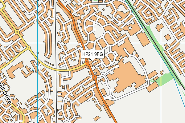 HP21 9FG map - OS VectorMap District (Ordnance Survey)