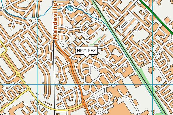 HP21 9FZ map - OS VectorMap District (Ordnance Survey)
