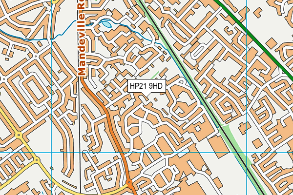 HP21 9HD map - OS VectorMap District (Ordnance Survey)