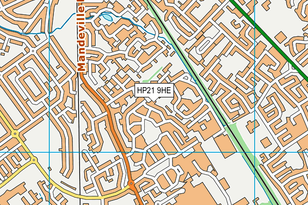 HP21 9HE map - OS VectorMap District (Ordnance Survey)