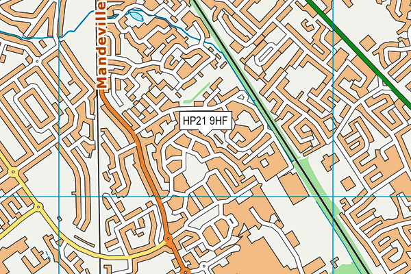 HP21 9HF map - OS VectorMap District (Ordnance Survey)