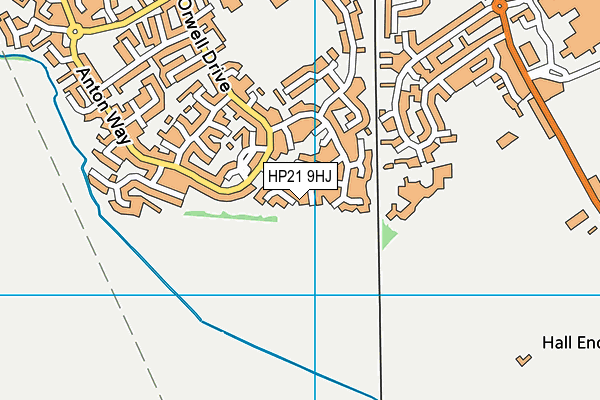 HP21 9HJ map - OS VectorMap District (Ordnance Survey)