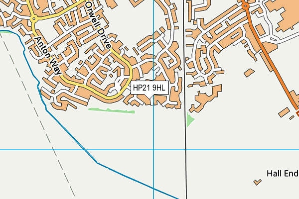 HP21 9HL map - OS VectorMap District (Ordnance Survey)