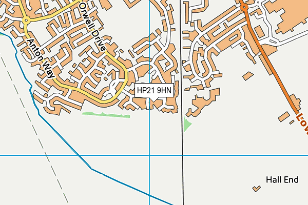 HP21 9HN map - OS VectorMap District (Ordnance Survey)