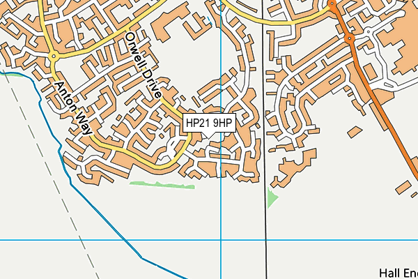 HP21 9HP map - OS VectorMap District (Ordnance Survey)