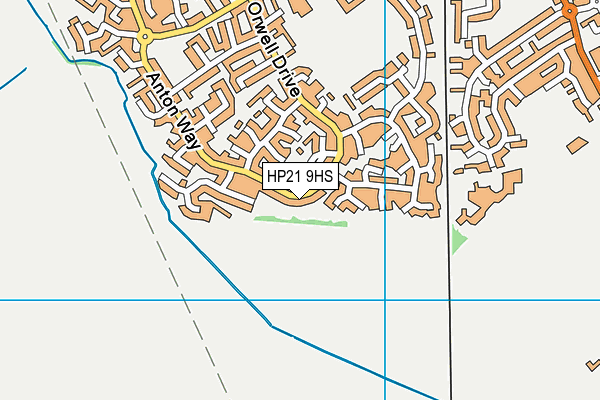 HP21 9HS map - OS VectorMap District (Ordnance Survey)