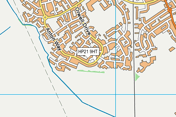 HP21 9HT map - OS VectorMap District (Ordnance Survey)