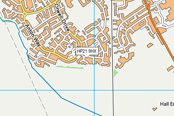HP21 9HX map - OS VectorMap District (Ordnance Survey)