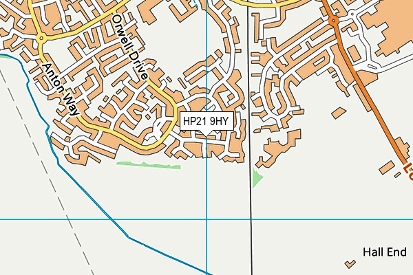 HP21 9HY map - OS VectorMap District (Ordnance Survey)