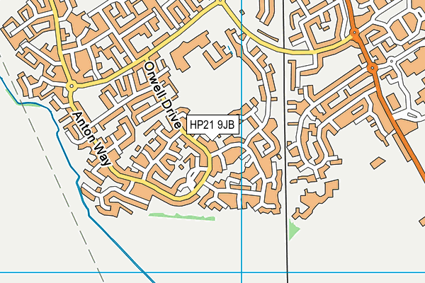 HP21 9JB map - OS VectorMap District (Ordnance Survey)