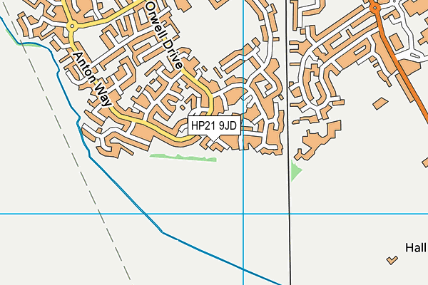 HP21 9JD map - OS VectorMap District (Ordnance Survey)