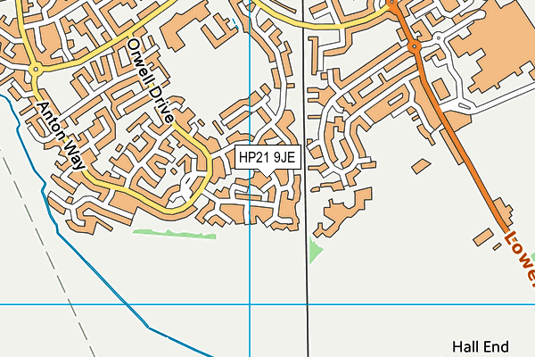 HP21 9JE map - OS VectorMap District (Ordnance Survey)