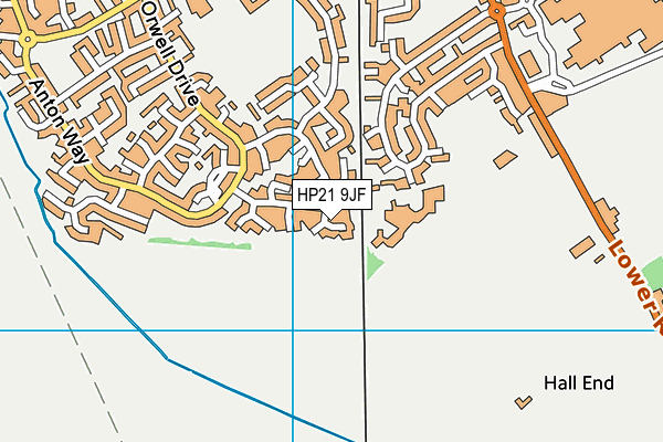 HP21 9JF map - OS VectorMap District (Ordnance Survey)