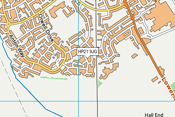 HP21 9JG map - OS VectorMap District (Ordnance Survey)