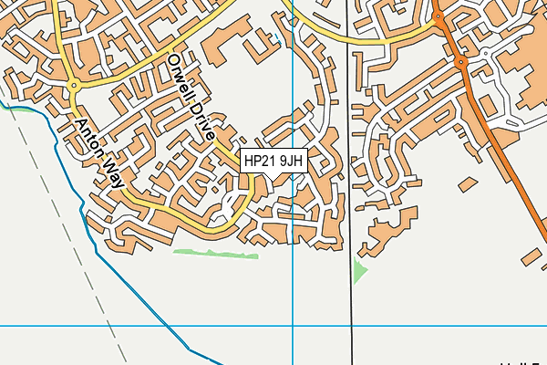 HP21 9JH map - OS VectorMap District (Ordnance Survey)