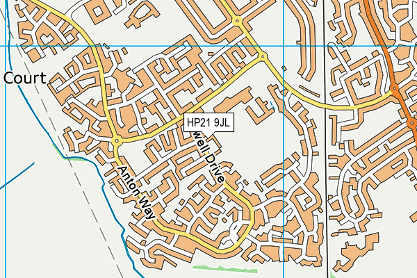 HP21 9JL map - OS VectorMap District (Ordnance Survey)