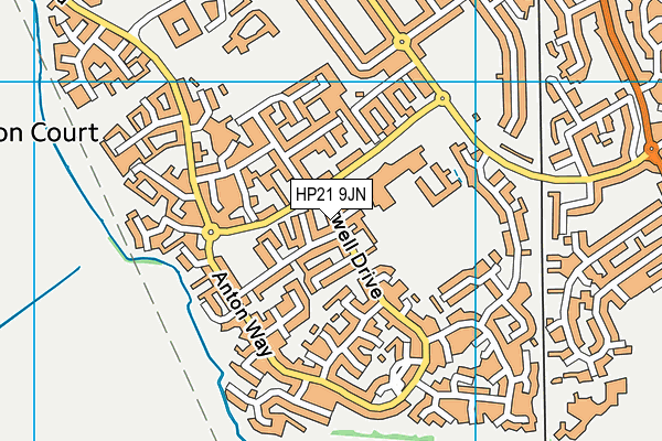 HP21 9JN map - OS VectorMap District (Ordnance Survey)