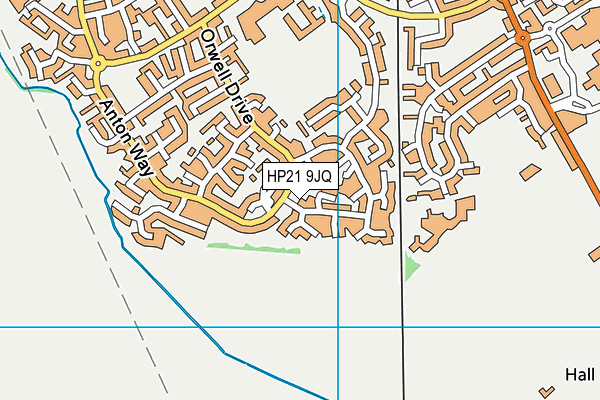 HP21 9JQ map - OS VectorMap District (Ordnance Survey)