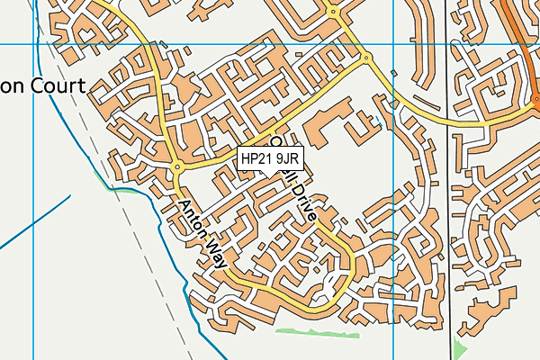 HP21 9JR map - OS VectorMap District (Ordnance Survey)