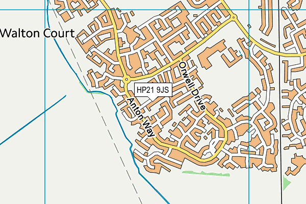 HP21 9JS map - OS VectorMap District (Ordnance Survey)