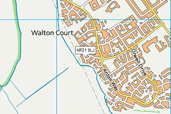 HP21 9LJ map - OS VectorMap District (Ordnance Survey)