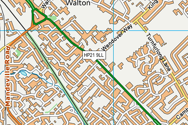 HP21 9LL map - OS VectorMap District (Ordnance Survey)