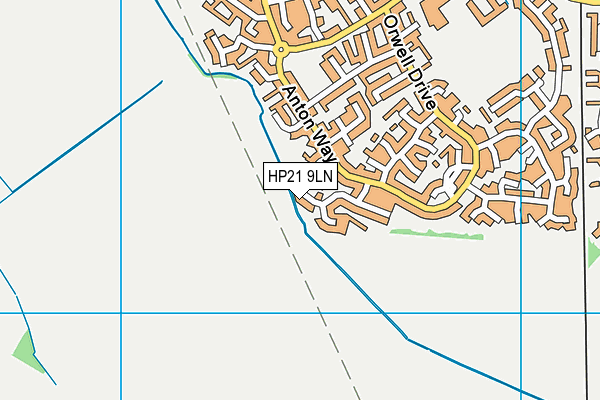 HP21 9LN map - OS VectorMap District (Ordnance Survey)