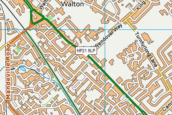 HP21 9LP map - OS VectorMap District (Ordnance Survey)