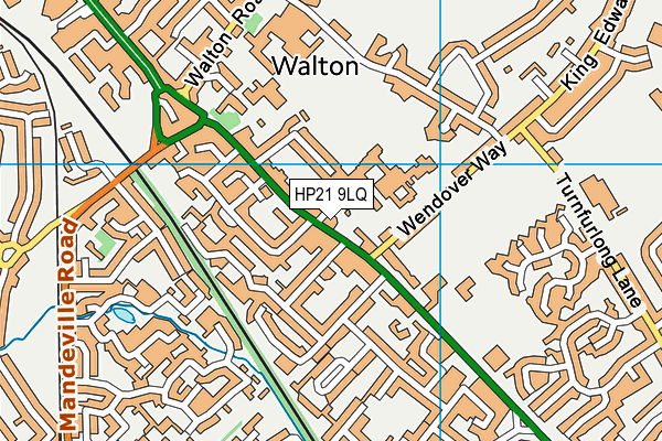 HP21 9LQ map - OS VectorMap District (Ordnance Survey)