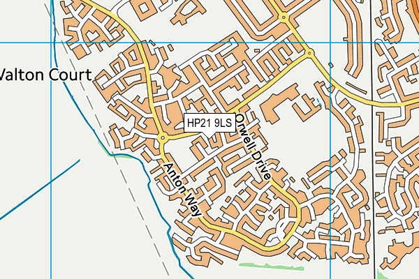 HP21 9LS map - OS VectorMap District (Ordnance Survey)
