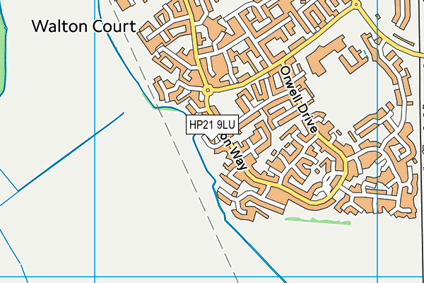 HP21 9LU map - OS VectorMap District (Ordnance Survey)