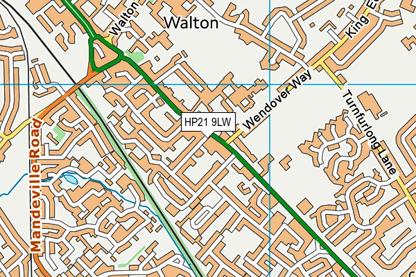 HP21 9LW map - OS VectorMap District (Ordnance Survey)