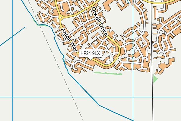 HP21 9LX map - OS VectorMap District (Ordnance Survey)