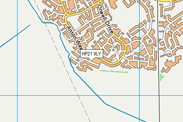 HP21 9LY map - OS VectorMap District (Ordnance Survey)
