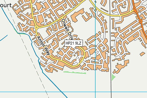 HP21 9LZ map - OS VectorMap District (Ordnance Survey)