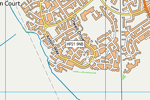HP21 9NB map - OS VectorMap District (Ordnance Survey)