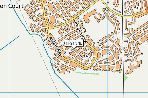 HP21 9NE map - OS VectorMap District (Ordnance Survey)
