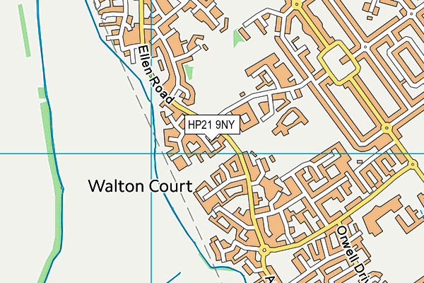 HP21 9NY map - OS VectorMap District (Ordnance Survey)