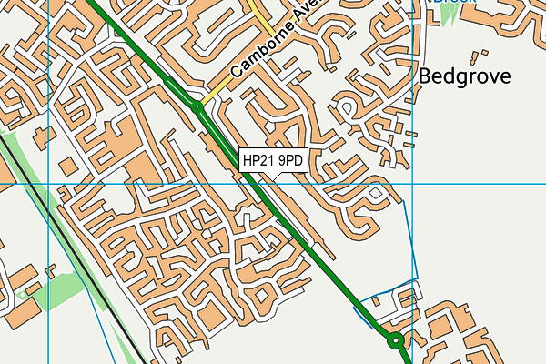 HP21 9PD map - OS VectorMap District (Ordnance Survey)