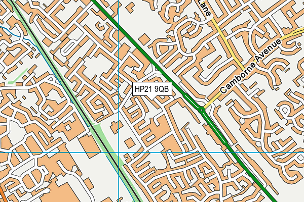 HP21 9QB map - OS VectorMap District (Ordnance Survey)