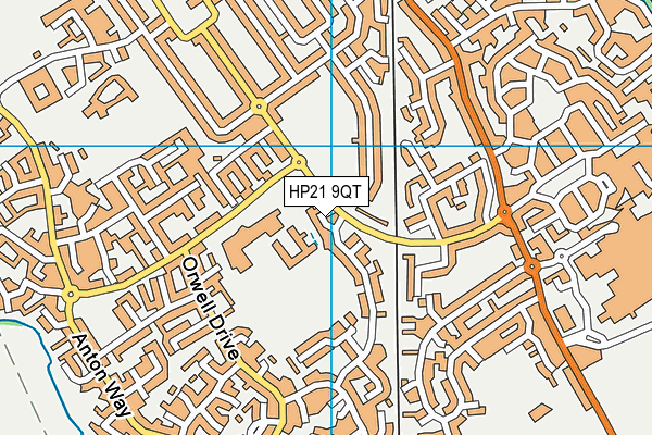 HP21 9QT map - OS VectorMap District (Ordnance Survey)